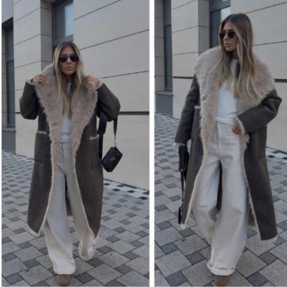 Zara NWT reversible faux fur double faced coat 6318/278 - Picture 15 of 16